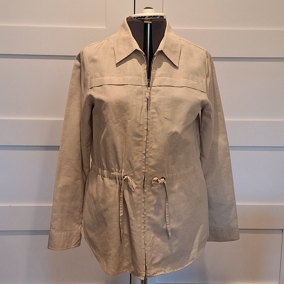 Pendleton Jackets & Blazers - Pendleton Women's Linen/cotton Blend  Tan Jacket Sz L